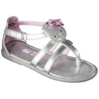 Toddler Girls Hello Kitty Sandals   Silver 10