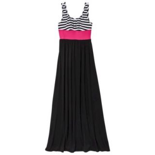 Mossimo Supply Co. Juniors Colorblock Maxi Dress   Black/White Stripe XS(1)