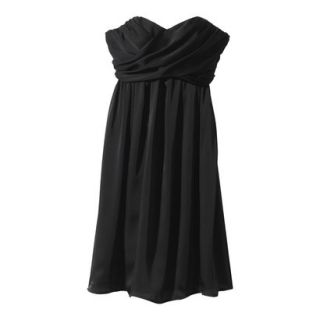 TEVOLIO Womens Plus Size Satin Strapless Dress   Ebony   16W