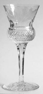 Edinburgh Crystal Thistle (Cut) Hock Wine   Cut,Thistle Flower,Cross Hatch,Panel