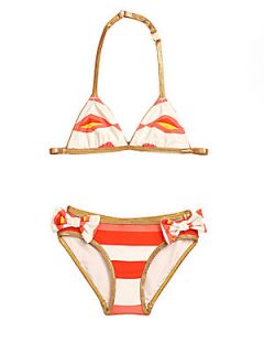 Toddlers & Little Girls Hayley Stripe Bikini   Tapioca