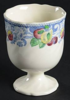 Royal Doulton Pomeroy Blue Multicolor Single Egg Cup, Fine China Dinnerware   Mu