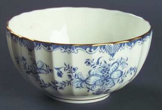 Royal Worcester Mansfield Blue Open Sugar Bowl, Fine China Dinnerware   Blue Flo