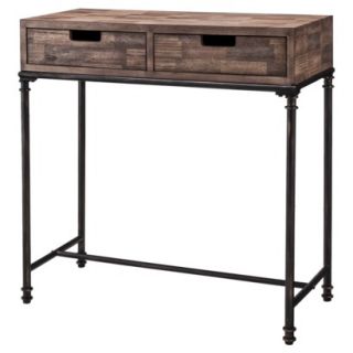 Console Table Threshold Mixed Material 2 Drawer Console Table   Patchwork