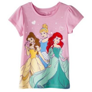 Disney Infant Toddler Girls Princesses Tee   Bright Pink 4T