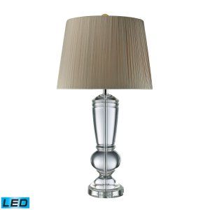 Dimond Lighting DMD D1811 LED Castlebridge Table Lamp with Light Grey Faux Silk