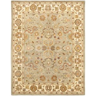 Handmade Heritage Oushak Light Green/beige Wool Rug (6 X 9)