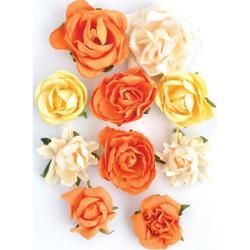 Sunset Paper Blooms (SunsetSold 10 per packageSize of blooms ranges from 1 1.5 inches in diameter Imported )
