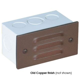 Corona Lighting CL361BOC 18W Low Voltage Rectangular Louvered Recessed Step Light, Old Copper 4 1/2W x 2 1/4T