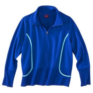 Merona Womens Plus Size Long Sleeve Activewear Jacket   Blue 1