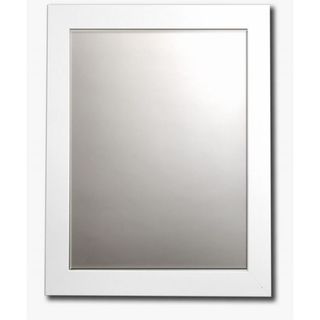 White Satin Framed Beveled Wall Mirror (LargeMaterials Glass, woodFrame White satinMirror dimensions 24 inches long x 20 inches wideOuter frame dimensions 30 inches long x 26 inches wide x 1 inches thick )