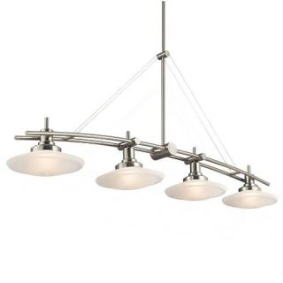 Kichler 2043NI Soft Contemporary/Casual Lifestyle Island 4 Light Halogen Fixture Brushed Nickel