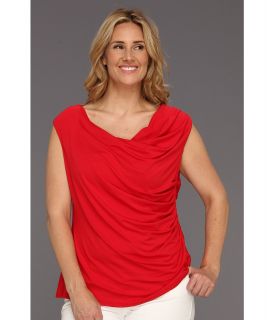 Vince Camuto Plus Size S/L Side Rouched Top Womens Clothing (Red)