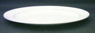 Wedgwood Signet Gold 15 Oval Serving Platter, Fine China Dinnerware   White Bac