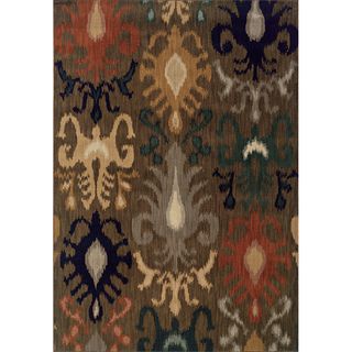 Indoor Brown Navy Area Rug (78 X 1010)