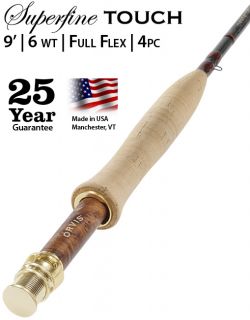 Superfine Touch 6 weight 9 Fly Rod full Flex
