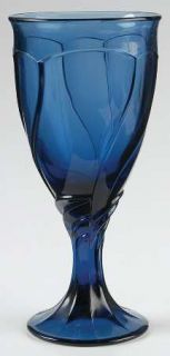 Noritake Sweet Swirl Dark Blue (Midnight) Water Goblet   Dark/Midnight Blue