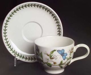 Portmeirion Botanic Garden Traditional Breakfast Cup & Saucer Set, Fine China Di
