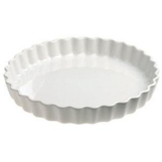Revol 11.75 in Porcelain Round Flan Dish w/ 2.2 qt Capacity, White