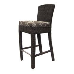 Outdoor Bay Harbor Side Barstool (EspressoMaterials Aluminum, epoxy coated, kubu color all weather wicker weavingCushions includedWeather resistantUV protectionDimensions 18.25 inches wide x 20 inches deep x 42.5 inches highWeight 27 pounds )