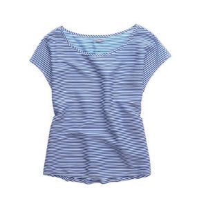 Cobalt Shade Aerie Striped Boxy T Shirt, Womens XL