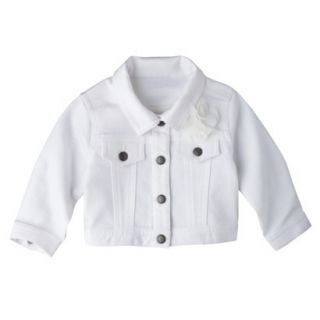 Genuine Kids from OshKosh Newborn Girls Denim Jacket   Fresh White 0 3 M