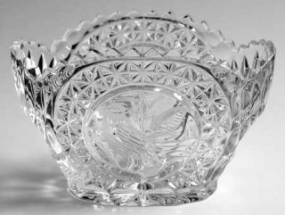 Hofbauer Byrdes Collection (The) 6 Oval Bowl   Clear, Pressed, Bird
