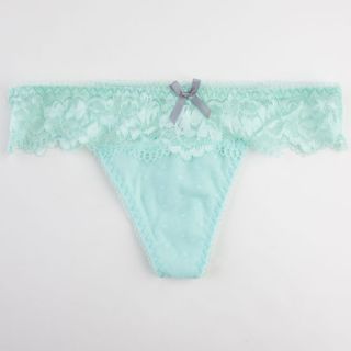 Triple Lace Dot Mesh Thong Mint In Sizes Small, Large, Medium For Women 2287535