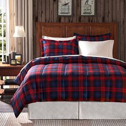 Premier Comfort Ashland Plaid Full/ Queen size 3 piece Down Alternative Comforter Set