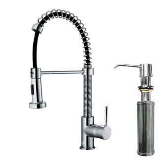 Vigo Industries VG02001CHK2 Kitchen Faucet, PullOut Spray w/Soap Dispenser Chrome