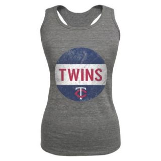 MLB Womens Minnesota Twins Tank Top   Grey (L)