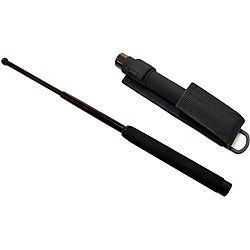 Defender 21 inch Solid Steel Foam Handle Grip Baton (BlackDimensions 21 inches longWeight 2 pounds8.5 inch closed lengthSheath includedSoft grip handleEasy to open and closeBefore purchasing this product, please familiarize yourself with the appropriate