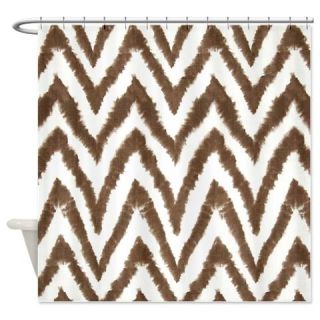  Funky Fuzzy Brown Zigzags Shower Curtain  Use code FREECART at Checkout