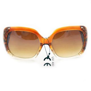 Womens P10048 Brown/clear Oversized Sunglasses
