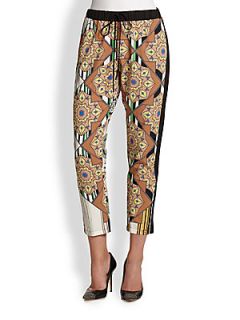 Clover Canyon Diamond Quilt Printed Cropped Trackpants  