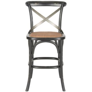 Safavieh Eleanor Stool AMH950 Seat Height 24.4, Finish Hickory