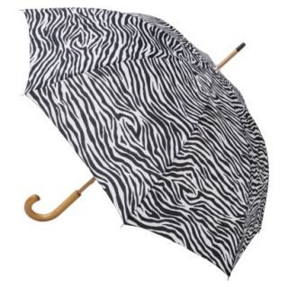 totes Basic Stick Umbrella   Zebra Stripe