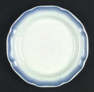 Mikasa Country Club Dinner Plate, Fine China Dinnerware   Blue Band On Rim,Brown