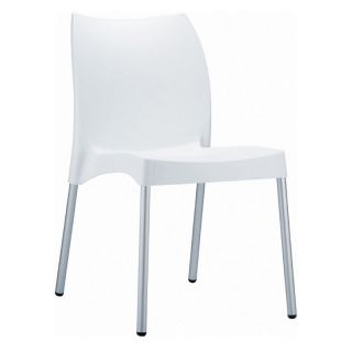 Compamia ISP049 WHI Vita Resin Outdoor Dining Chair   White   Set of 2   ISP049 