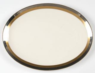 Gorham Royal Contessa 13 Oval Serving Platter, Fine China Dinnerware   Platinum
