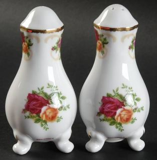 Royal Albert Old Country Roses Salt and Pepper Set, Fine China Dinnerware   Mont