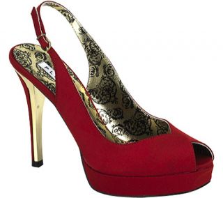 Womens Bordello Peony 03   Red Satin High Heels