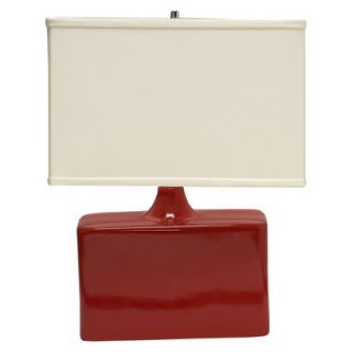 Haeger Park Avenue Table Lamp   Red