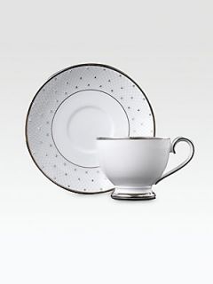 Prouna Crystal Embellished Bone China Cup and Saucer   No Color