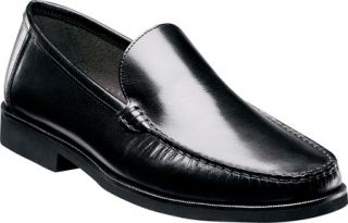 Mens Florsheim Tuscany Venetian   Black Smooth Leather Moc Toe Shoes