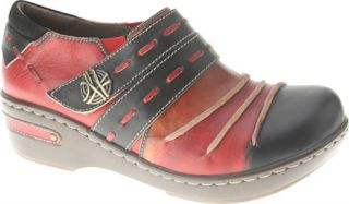 Womens Spring Step Sherbet   Black Multi Leather Casual Shoes