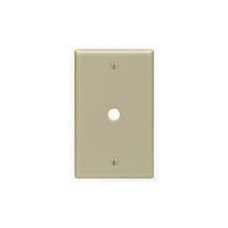 Leviton 86013 Electrical Wall Plate, 0.406 Inch Hole Telephone/Cable, 1Gang Ivory