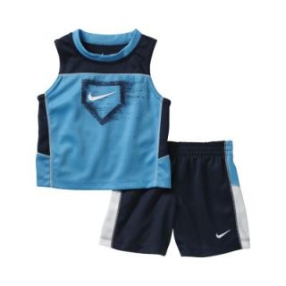 Nike Home Plate Mesh Sleeveless Two Piece Toddler Boys Set   Vivid Blue