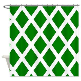  Green Diamonds Shower Curtain  Use code FREECART at Checkout