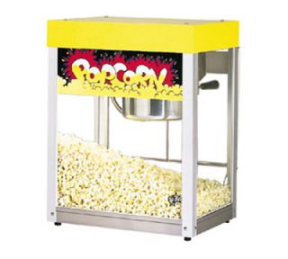 Star Manufacturing Popcorn Popper, 6 oz Kettle, (135) 1oz Servings, Yellow